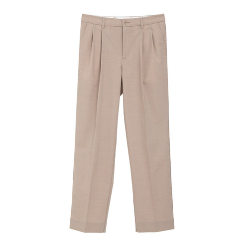 Benn Relaxed Light Wool Pleated Trouser